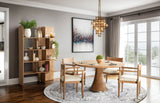 Bijou 54" Round Dining Table in Natural Brown