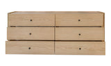 Gibson 6 Drawer Dresser Natural
