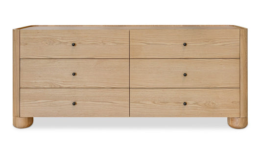 Gibson 6 Drawer Dresser Natural