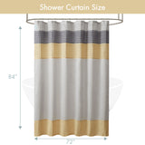 Faux Silk Dupioni Shower Curtain, Yellow