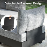 5-Piece Outdoor Aluminum Conversation Set with Cushions