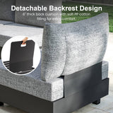 5-Piece Outdoor Aluminum Conversation Set with Cushions