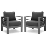 Patio Furniture Metal Armchair, 2 Pcs