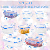 16-Piece Airtight Food Storage Container Set