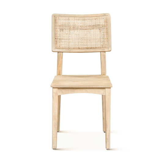 Casablanca 18" Dining Chair in Natural White