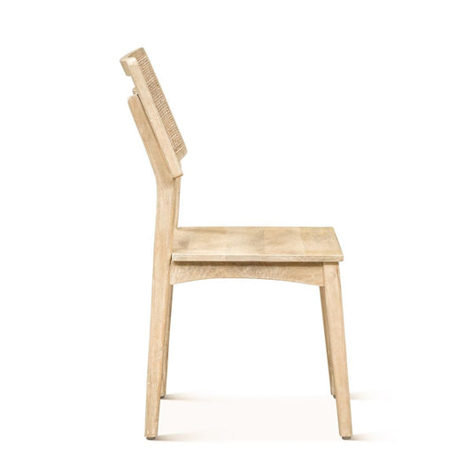 Casablanca 18" Dining Chair in Natural White