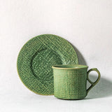 Gohobi Handmade Stoneware Coffee Cup & Saucer Set