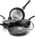 Moss & Stone 6-Piece Nonstick Cookware Set Burgundy