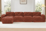 MYLO 140" 4-Seater Sofa with 1 Ottoman