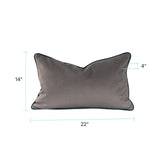 Qivuit Gray 14x22 Poly Filled Pillow