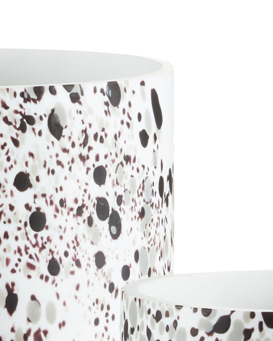 Pari White Confetti Vase Set of 2