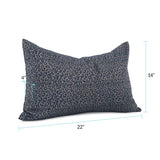 Pillow 14 x 22 Lynx Indigo - Down Alternative Insert