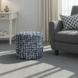 Milos Navy Indoor Outdoor Tall Pouf