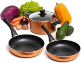 Moss & Stone 4-Piece Copper Nonstick Cookware Set