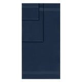 Turkish Cotton 6-Piece Bathroom Towel Set, Navy Blue