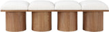 Pavilion - 4 Piece Modular Bench With Brown Base
