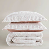 Long Faux Fur Comforter Mini Set, Blush