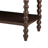 2-Drawer Storage Accent Chest w/ Turned Legs, Morocco Brown