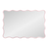 Maya Rectangular Waved Edge Mirror in Glossy Lilac