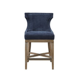 Curved Back Swivel Counter Stool Barstool, Navy Blue *