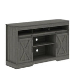Wooden Movable Barn Door Storage Cabinet Tv Stands