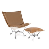 Scroll Puff Chair Avanti Bronze Titanium Frame