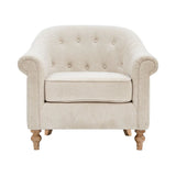 Wholesale Low Back Tufted Accent Arm Chair, Cream