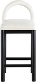 Conrad - Linen Counter Stool With Black Legs
