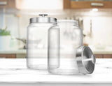 Kook 4 Qt Glass Pantry Canisters, Set of 2