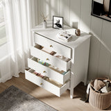 Elegant 5-Drawer Dresser Antique White For Bedroom