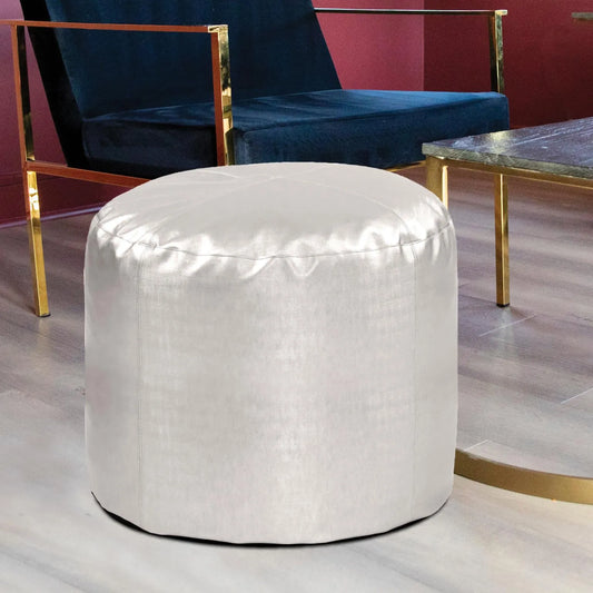 Tall Pouf Luxe Mercury