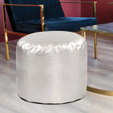 Tall Pouf Luxe Mercury