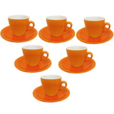 Lorren Home Porcelain Espresso Cups & Saucers, Set of 6