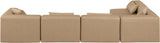 Cube - 5 Piece Modular Sectional - Tan