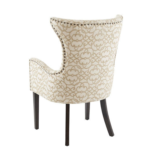 [Set of 2] High Wingback Style Armed Dining Chair *
