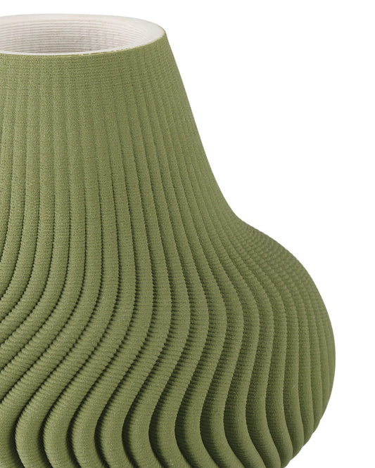 Green Plisse Large Vase