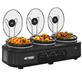 Triple Slow Cooker Buffet Servers and Warmer