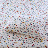 Warm Cozy Printed Kid's Sheet Set, White Village