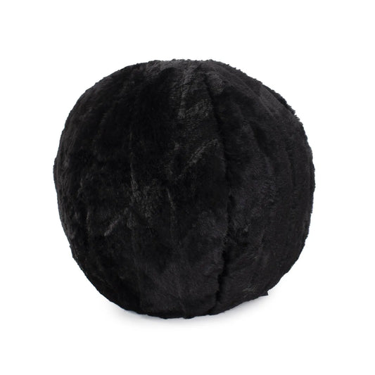 Angora Ebony Round Pillow