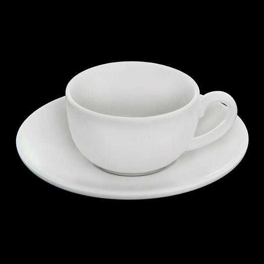 Wilmax 3 oz Porcelain Coffee Cup & Saucer Set