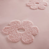 Floral Reversible Tufted Chenille Duvet Cover Set