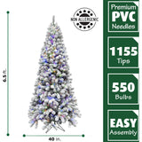 6.5-Ft. Flocked Alaskan Pine Christmas Tree