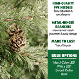 6.5 Ft. Buffalo Fir Slim Artificial Christmas Tree with White Incandescent Smart Lights