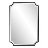 Hastings Brushed Black Shield Mirror