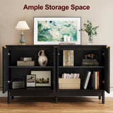 55'' Buffet Cabinet with Storage, Fluted Sideboard with Door