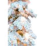 7.5-ft. Elk Mountain Snow Flocked Christmas Tree with Warm White Lights