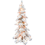 7.5-ft. Elk Mountain Snow Flocked Christmas Tree with Warm White Lights