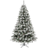 6.5-Ft Homestead Pine Flocked Christmas Tree with Pinecones and Berries