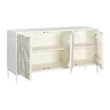 Fern 57" Sideboard with Three Doors in Coastal White
