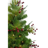 Set of Two Newberry Pine Artificial Trees with Battery-Operated LED String Lights